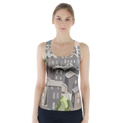 Village Place Portugal Landscape Racer Back Sports Top