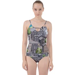 Village Place Portugal Landscape Cut Out Top Tankini Set