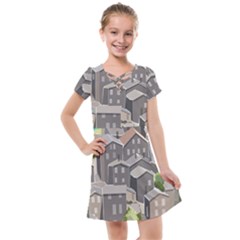 Village Place Portugal Landscape Kids  Cross Web Dress by Hannah976