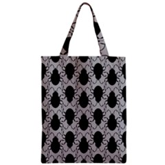 Pattern Beetle Insect Black Grey Zipper Classic Tote Bag by Hannah976