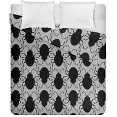 Pattern Beetle Insect Black Grey Duvet Cover Double Side (california King Size) by Hannah976