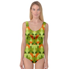 Texture Plant Herbs Herb Green Princess Tank Leotard 