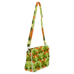 Texture Plant Herbs Herb Green Shoulder Bag with Back Zipper