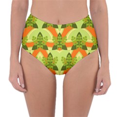 Texture Plant Herbs Herb Green Reversible High-Waist Bikini Bottoms