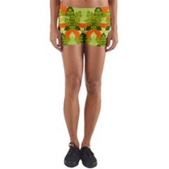 Texture Plant Herbs Herb Green Yoga Shorts