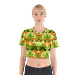 Texture Plant Herbs Herb Green Cotton Crop Top