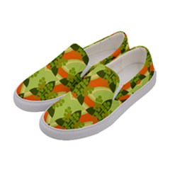 Texture Plant Herbs Herb Green Women s Canvas Slip Ons