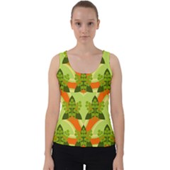 Texture Plant Herbs Herb Green Velvet Tank Top