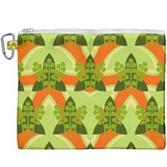 Texture Plant Herbs Herb Green Canvas Cosmetic Bag (XXXL)