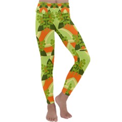 Texture Plant Herbs Herb Green Kids  Lightweight Velour Classic Yoga Leggings