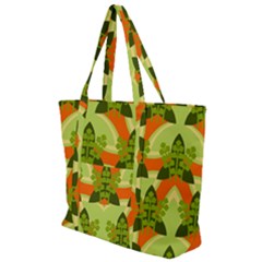 Texture Plant Herbs Herb Green Zip Up Canvas Bag