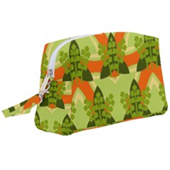 Texture Plant Herbs Herb Green Wristlet Pouch Bag (Large)