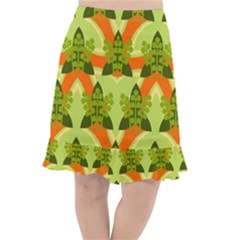 Texture Plant Herbs Herb Green Fishtail Chiffon Skirt