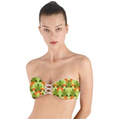 Texture Plant Herbs Herb Green Twist Bandeau Bikini Top