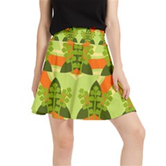 Texture Plant Herbs Herb Green Waistband Skirt