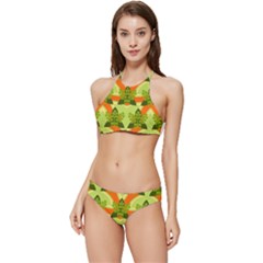 Texture Plant Herbs Herb Green Banded Triangle Bikini Set