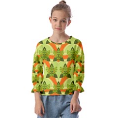 Texture Plant Herbs Herb Green Kids  Cuff Sleeve Top