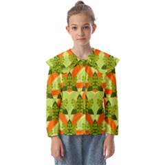 Texture Plant Herbs Herb Green Kids  Peter Pan Collar Blouse