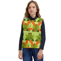 Texture Plant Herbs Herb Green Kid s Button Up Puffer Vest	