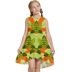 Texture Plant Herbs Herb Green Kids  Frill Swing Dress