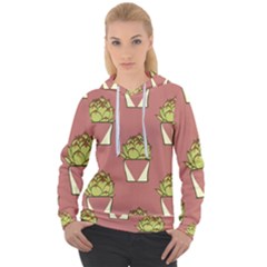 Cactus Pattern Background Texture Women s Overhead Hoodie by Hannah976