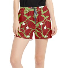 Mistletoe Christmas Texture Advent Women s Runner Shorts