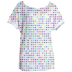 Dots Color Rows Columns Background Women s Oversized T-shirt