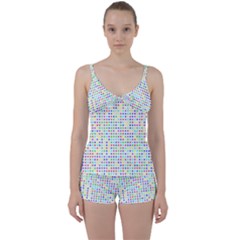 Dots Color Rows Columns Background Tie Front Two Piece Tankini by Hannah976