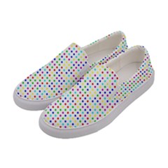 Dots Color Rows Columns Background Women s Canvas Slip Ons by Hannah976