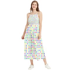 Dots Color Rows Columns Background Boho Sleeveless Summer Dress by Hannah976