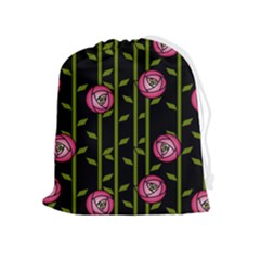 Rose Abstract Rose Garden Drawstring Pouch (xl)