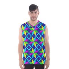 Pattern Star Abstract Background Men s Basketball Tank Top