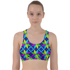 Pattern Star Abstract Background Back Weave Sports Bra