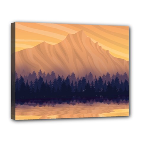 Landscape Nature Mountains Sky Canvas 14  X 11  (stretched) by Hannah976