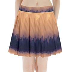 Landscape Nature Mountains Sky Pleated Mini Skirt by Hannah976