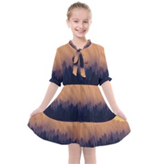 Landscape Nature Mountains Sky Kids  All Frills Chiffon Dress by Hannah976