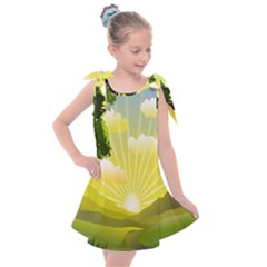 Wallpaper Background Landscape Kids  Tie Up Tunic Dress by Hannah976