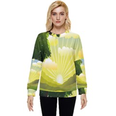 Wallpaper Background Landscape Hidden Pocket Sweatshirt by Hannah976