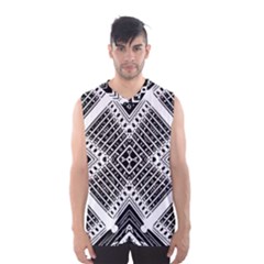 Pattern Tile Repeating Geometric Men s Basketball Tank Top