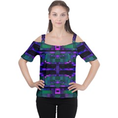 Abstract Pattern Desktop Wallpaper Cutout Shoulder T-shirt