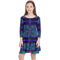 Abstract Pattern Desktop Wallpaper Kids  Quarter Sleeve Skater Dress by Hannah976