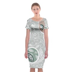 Peisles Pattern Module Design Classic Short Sleeve Midi Dress by Hannah976