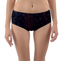 Mandala Neon Symmetric Symmetry Reversible Mid-waist Bikini Bottoms by Hannah976