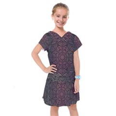 Mandala Neon Symmetric Symmetry Kids  Drop Waist Dress