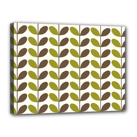 Leaf Plant Pattern Seamless Canvas 16  X 12  (stretched)