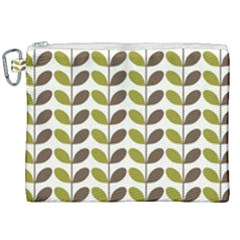 Leaf Plant Pattern Seamless Canvas Cosmetic Bag (xxl)