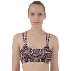 Seamless Pattern Floral Flower Line Them Up Sports Bra