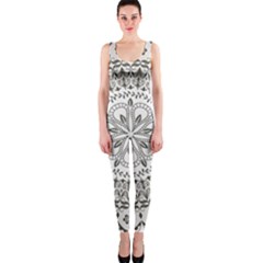 Vector Mandala Drawing Decoration One Piece Catsuit