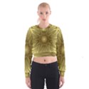 Background Pattern Golden Yellow Cropped Sweatshirt View1