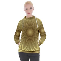 Background Pattern Golden Yellow Women s Hooded Pullover